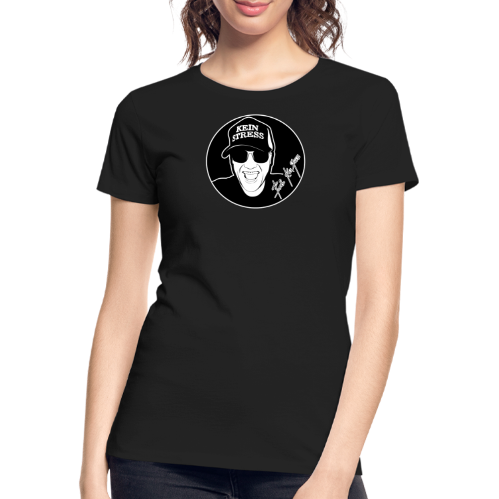 Boscho Kein Stress ® Frauen Premium Bio T-Shirt - Schwarz