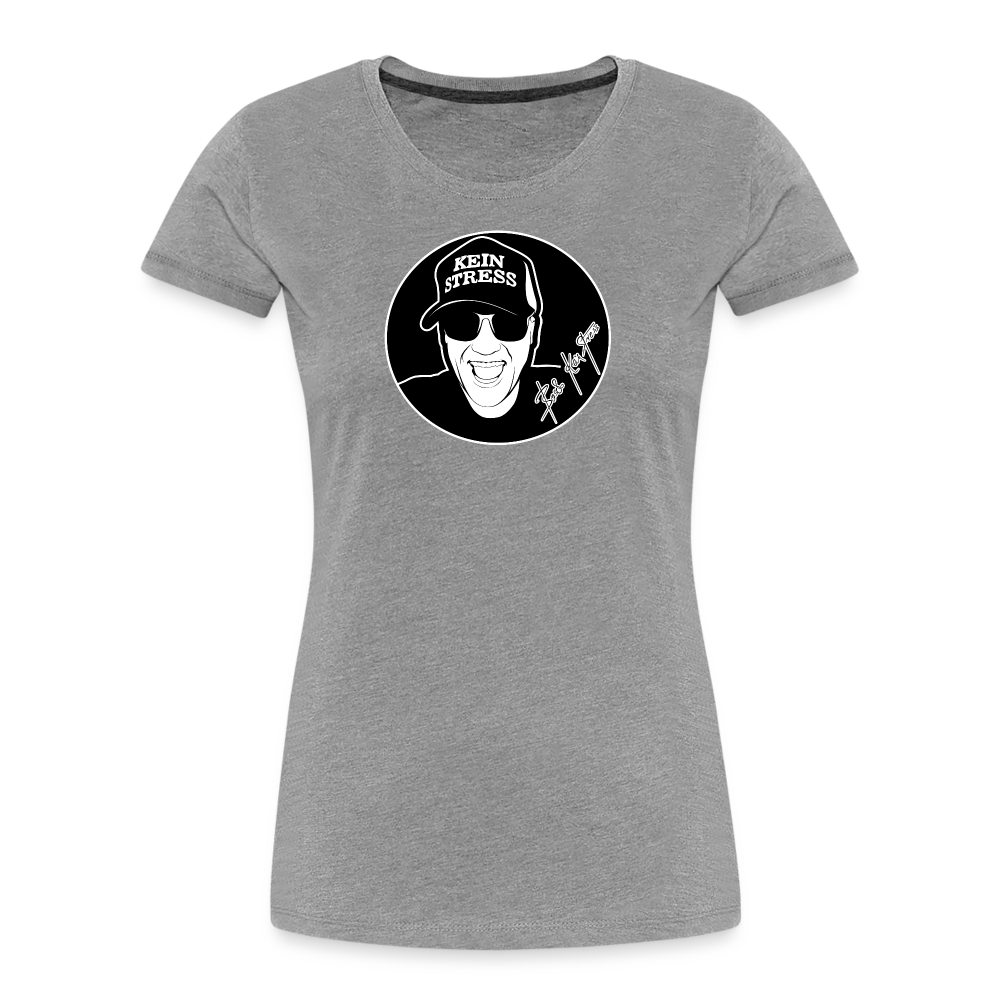 Boscho Kein Stress ® Frauen Premium Bio T-Shirt - Grau meliert