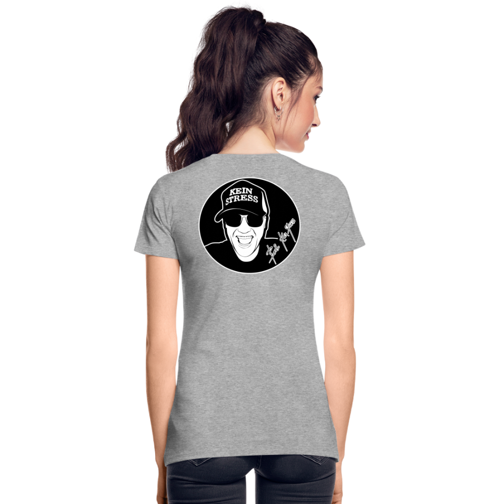 Boscho Kein Stress ® Frauen Premium Bio T-Shirt - Grau meliert