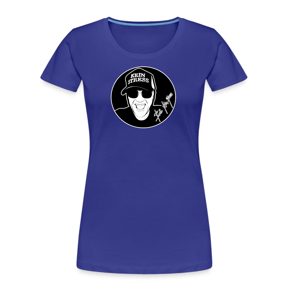 Boscho Kein Stress ® Frauen Premium Bio T-Shirt - Königsblau