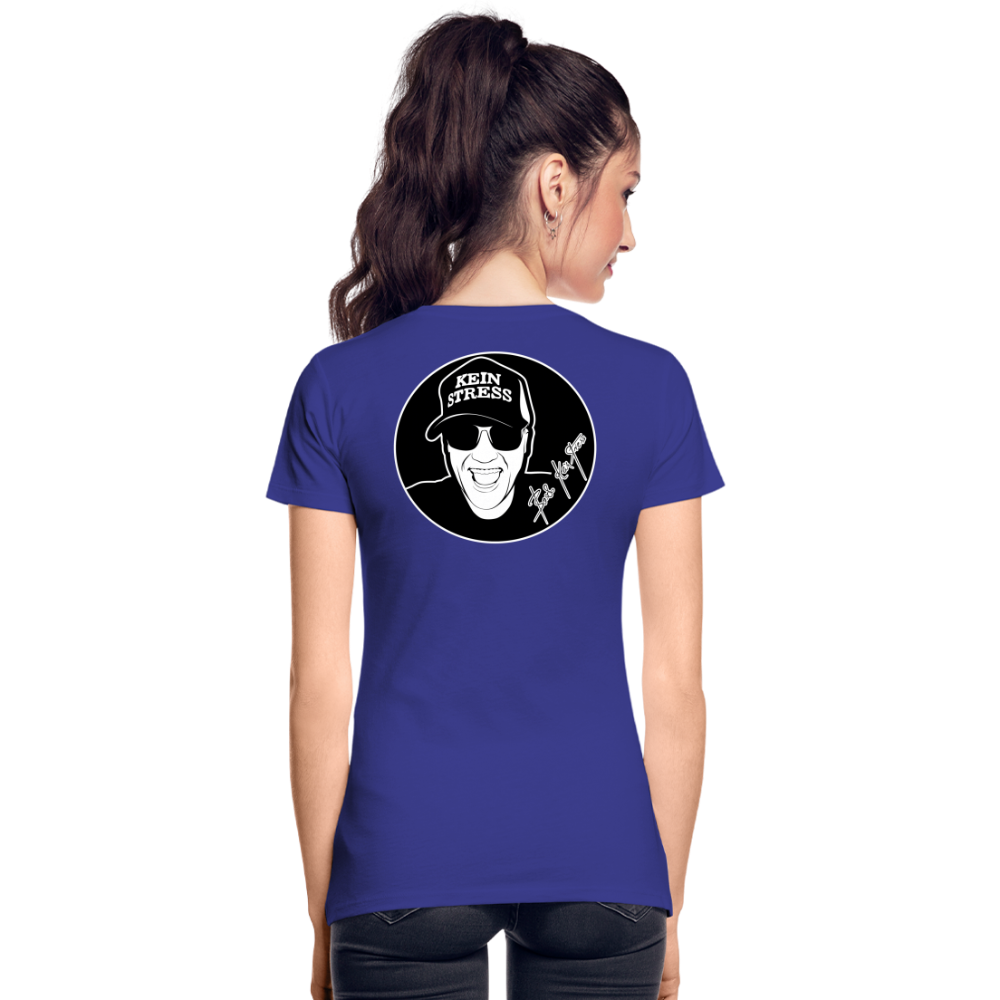 Boscho Kein Stress ® Frauen Premium Bio T-Shirt - Königsblau