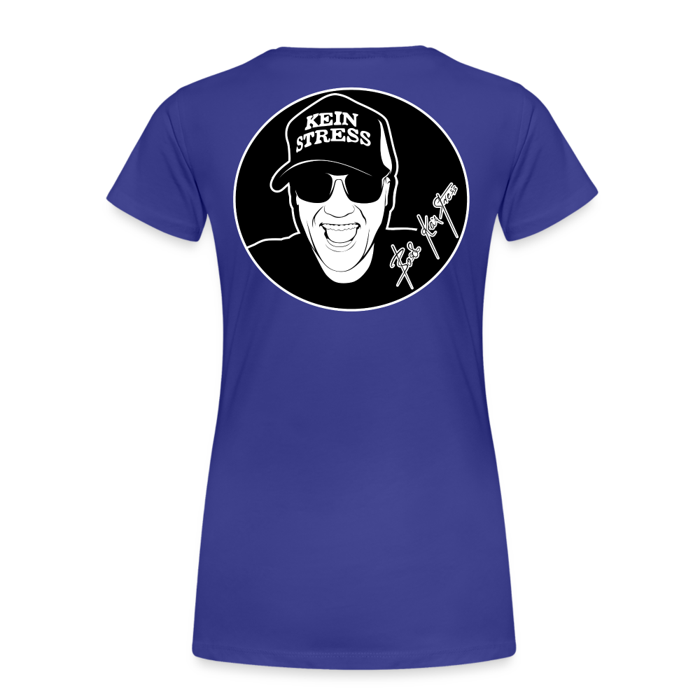 Boscho Kein Stress ® Frauen Premium Bio T-Shirt - Königsblau