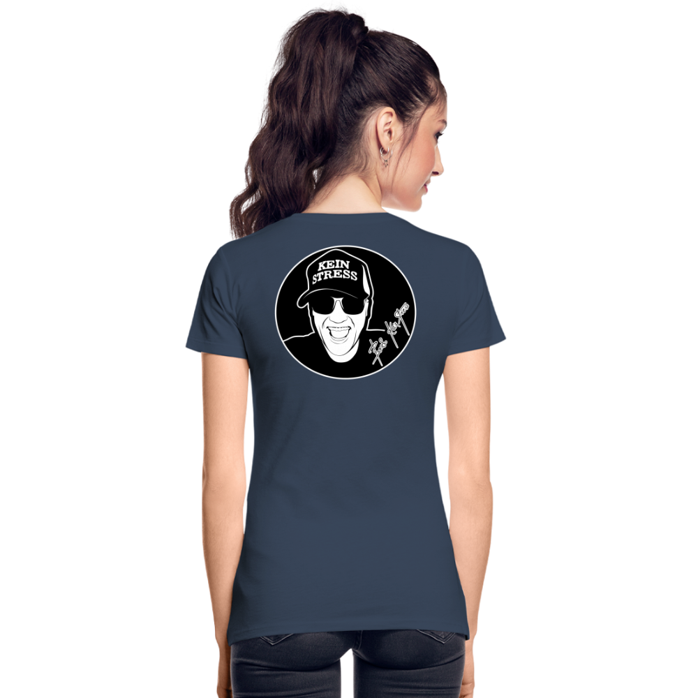 Boscho Kein Stress ® Frauen Premium Bio T-Shirt - Navy
