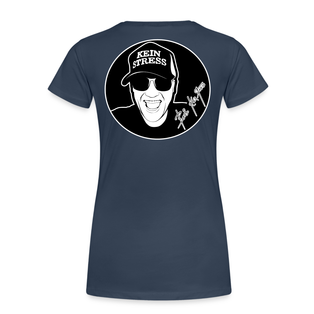 Boscho Kein Stress ® Frauen Premium Bio T-Shirt - Navy