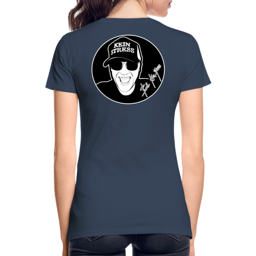 Boscho Kein Stress ® Frauen Premium Bio T-Shirt - Navy
