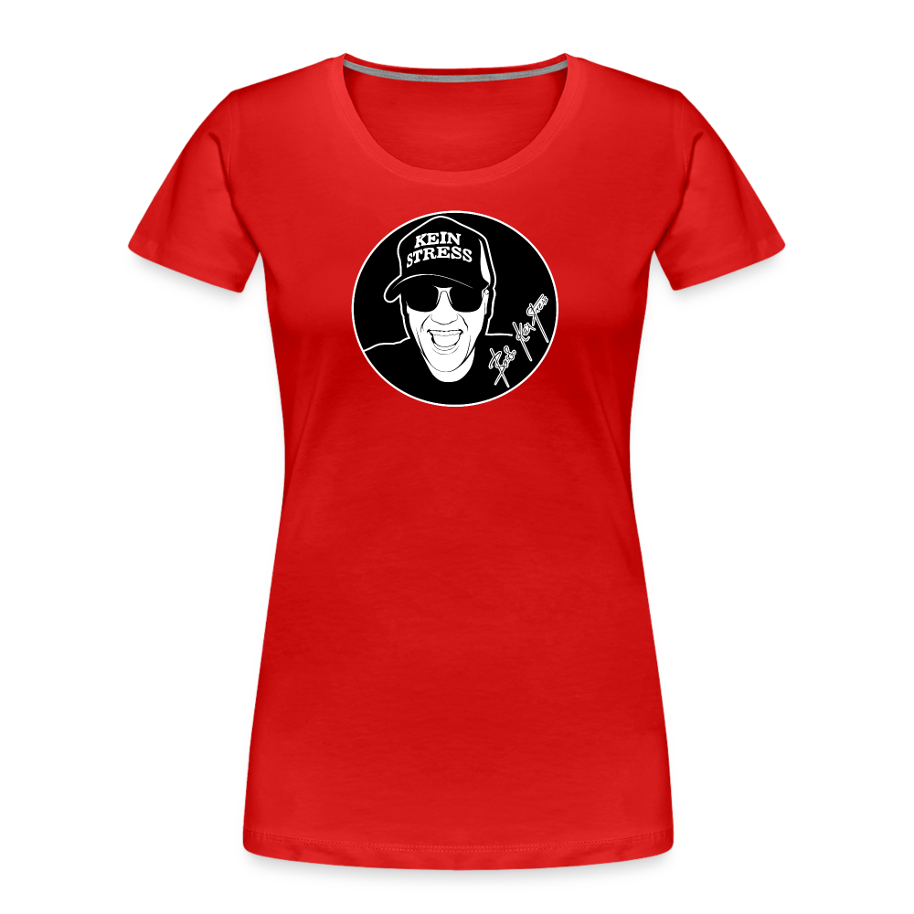 Boscho Kein Stress ® Frauen Premium Bio T-Shirt - Rot