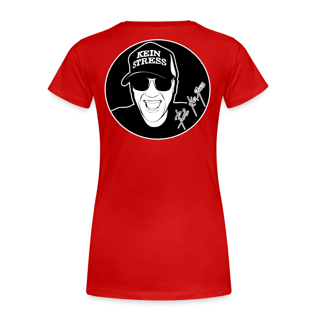 Boscho Kein Stress ® Frauen Premium Bio T-Shirt - Rot