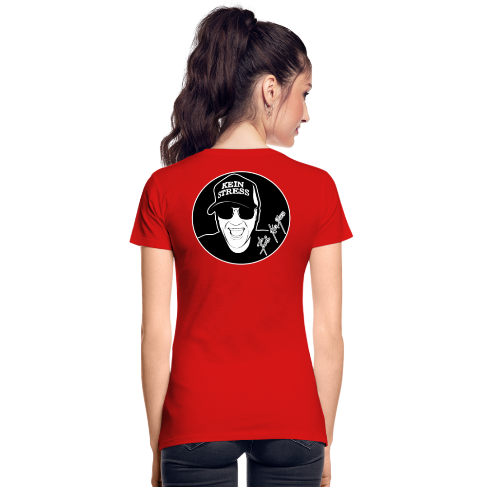 Boscho Kein Stress ® Frauen Premium Bio T-Shirt - Rot