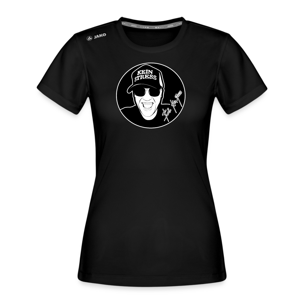 Boscho Kein Stress ® JAKO Frauen T-Shirt Laufshirt Run 2.0 - Schwarz