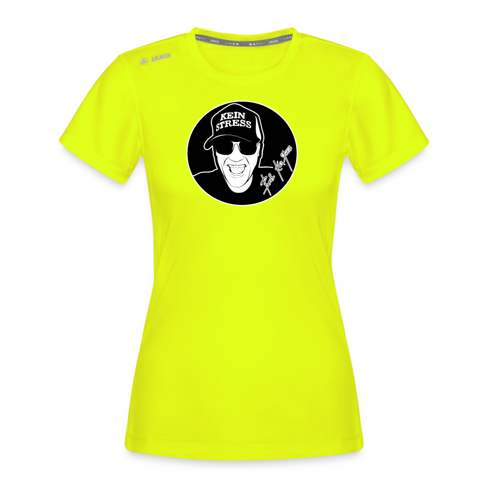 Boscho Kein Stress ® JAKO Frauen T-Shirt Laufshirt Run 2.0 - Neongelb