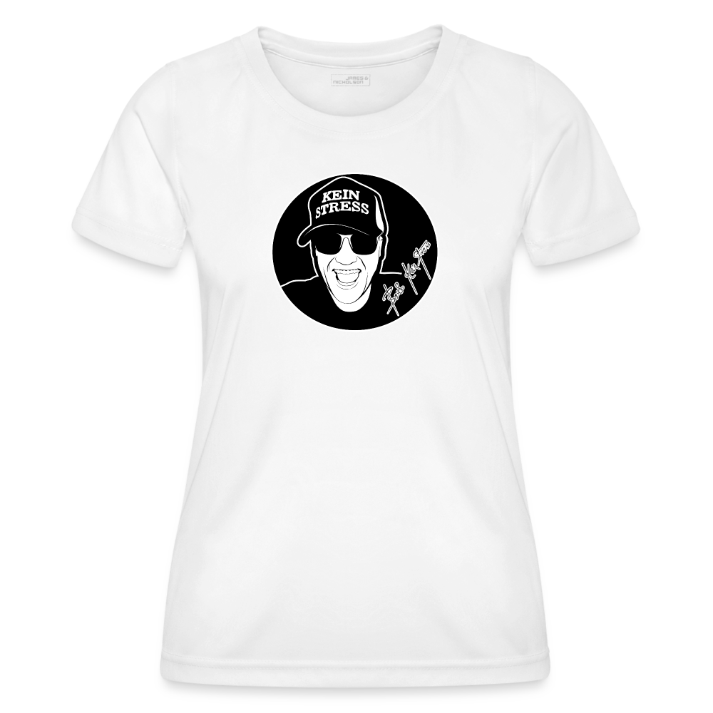 Boscho Kein Stress ® Frauen Funktions-T-Shirt - weiß