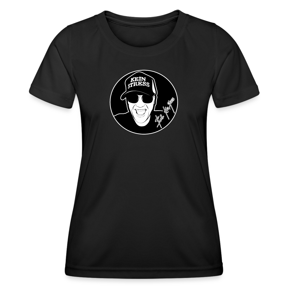 Boscho Kein Stress ® Frauen Funktions-T-Shirt - Schwarz