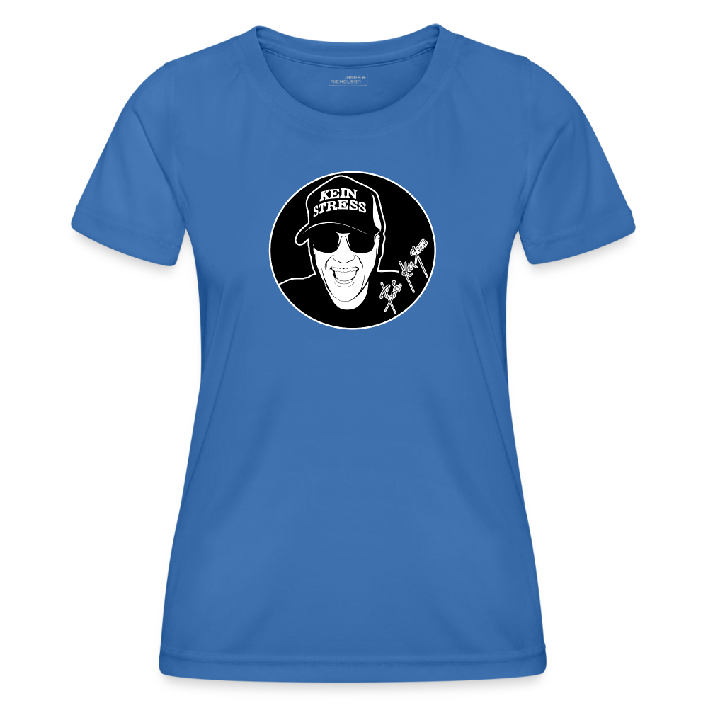 Boscho Kein Stress ® Frauen Funktions-T-Shirt - Königsblau