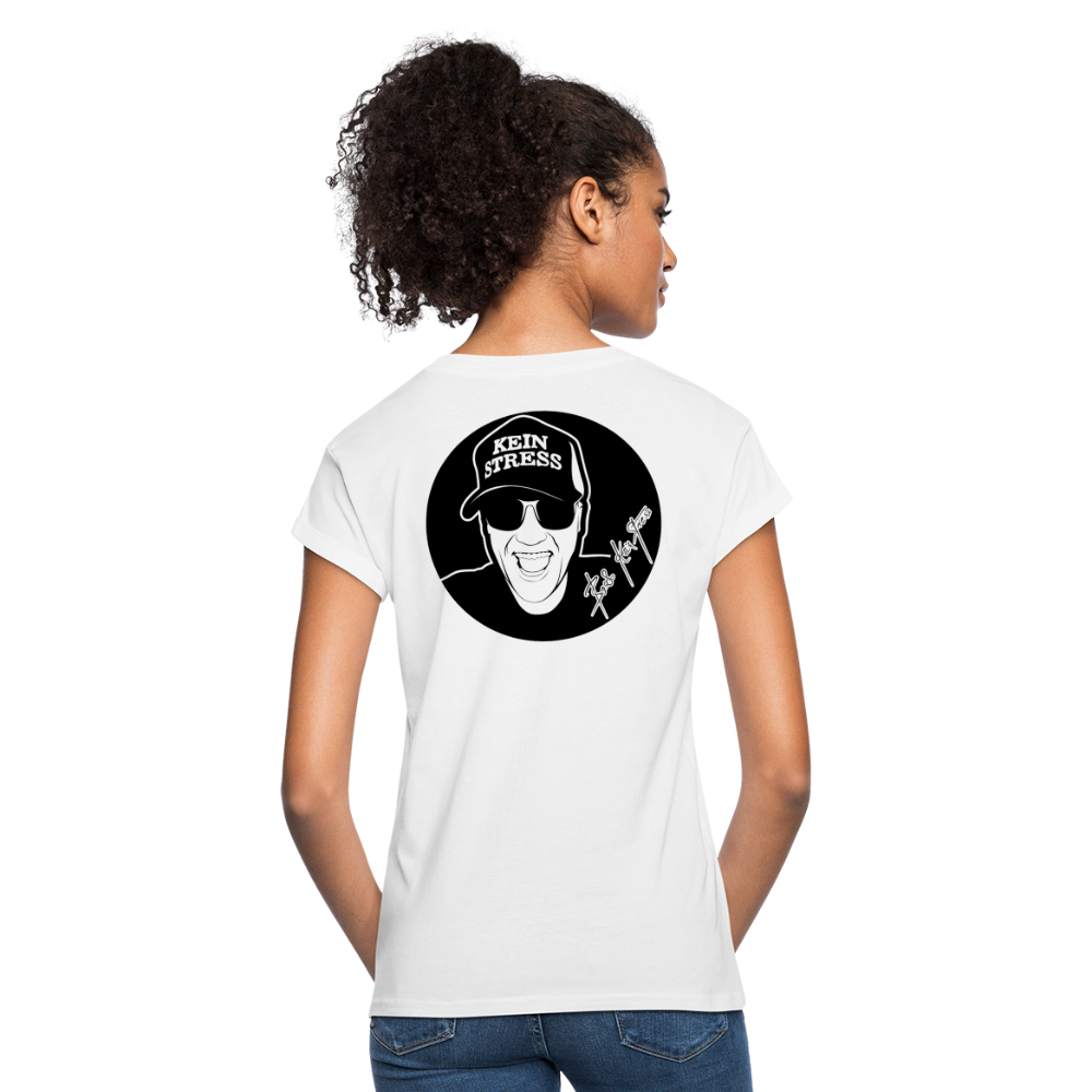 Boscho Kein Stress ® Frauen Oversize T-Shirt - weiß