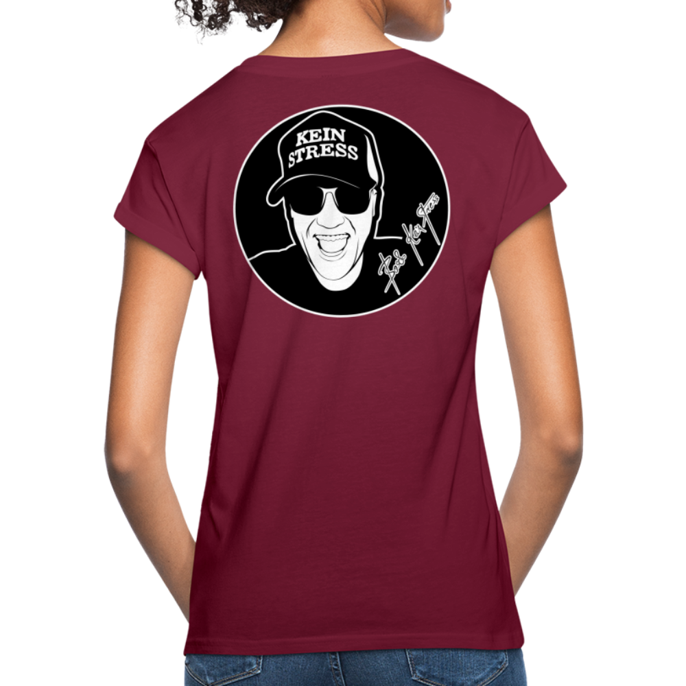 Boscho Kein Stress ® Frauen Oversize T-Shirt - Bordeaux