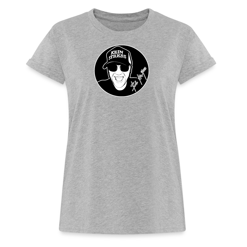 Boscho Kein Stress ® Frauen Oversize T-Shirt - Grau meliert