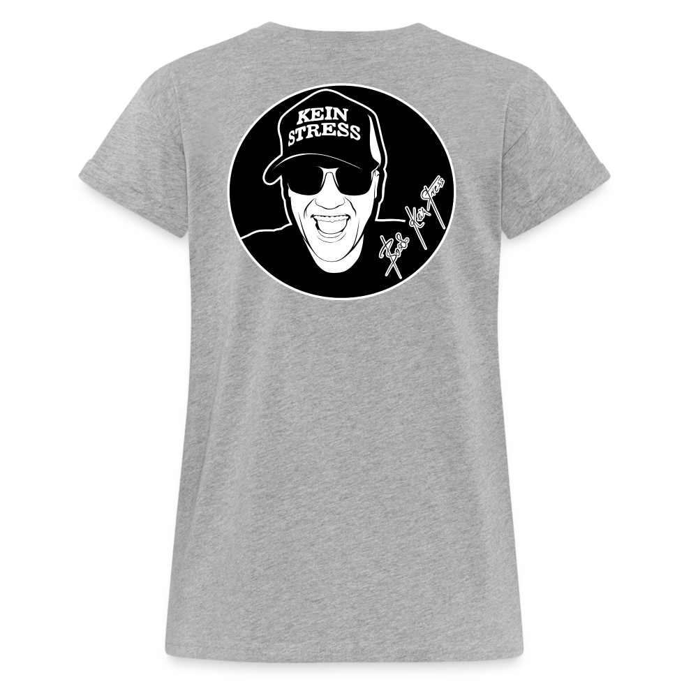 Boscho Kein Stress ® Frauen Oversize T-Shirt - Grau meliert