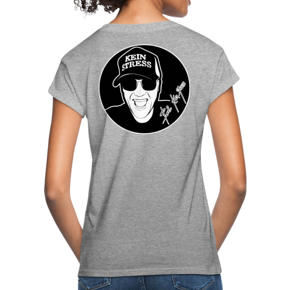 Boscho Kein Stress ® Frauen Oversize T-Shirt - Grau meliert