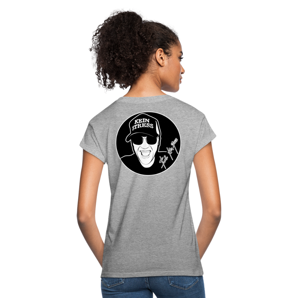 Boscho Kein Stress ® Frauen Oversize T-Shirt - Grau meliert