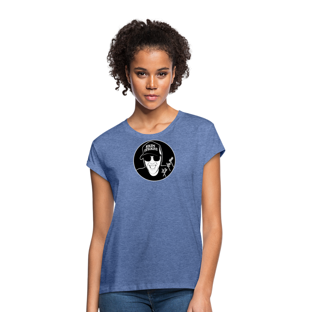 Boscho Kein Stress ® Frauen Oversize T-Shirt - Denim meliert