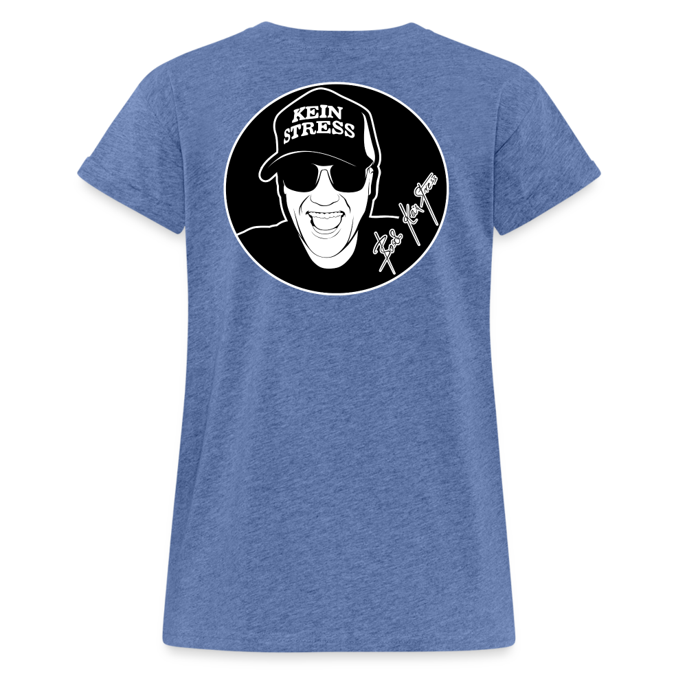Boscho Kein Stress ® Frauen Oversize T-Shirt - Denim meliert