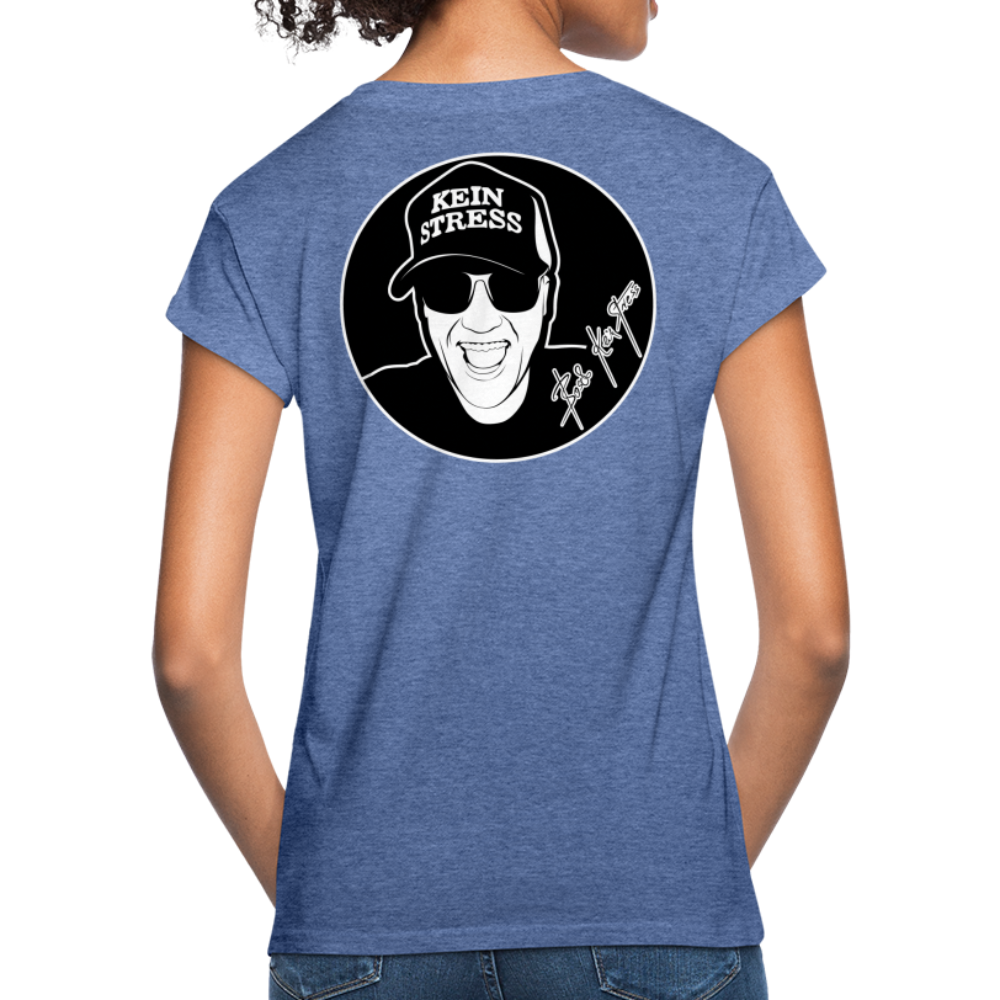 Boscho Kein Stress ® Frauen Oversize T-Shirt - Denim meliert