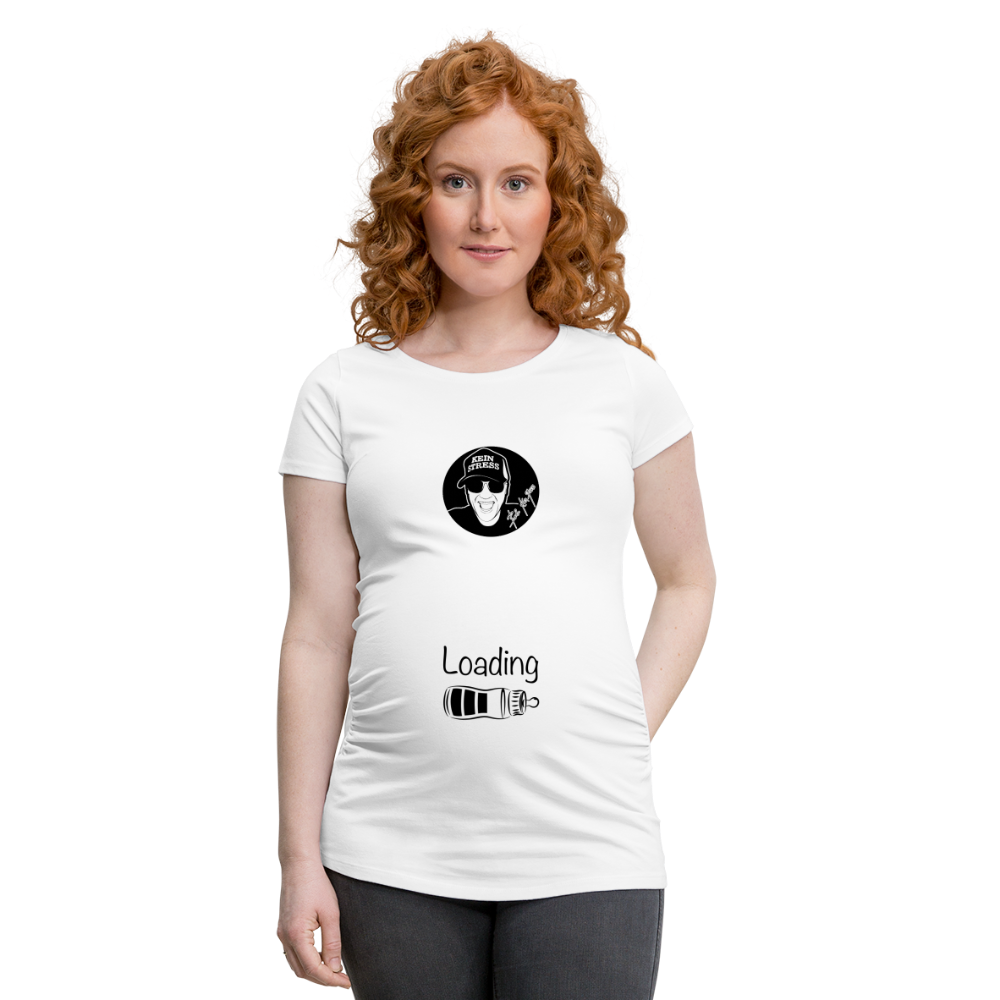 Boscho Kein Stress ® Frauen Schwangerschafts T-Shirt - weiß