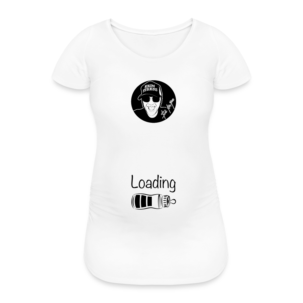 Boscho Kein Stress ® Frauen Schwangerschafts T-Shirt - weiß