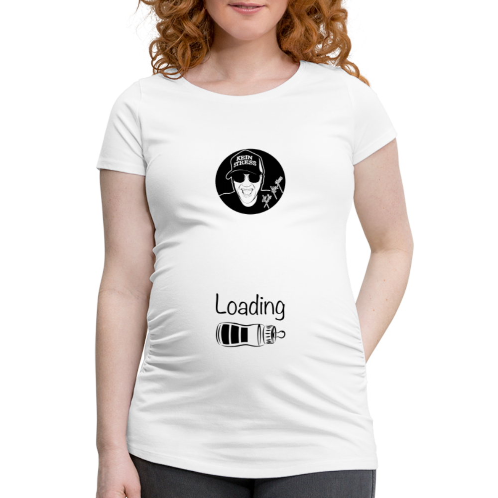 Boscho Kein Stress ® Frauen Schwangerschafts T-Shirt - weiß