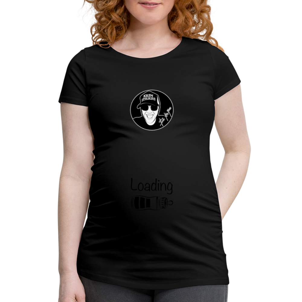 Boscho Kein Stress ® Frauen Schwangerschafts T-Shirt - Schwarz
