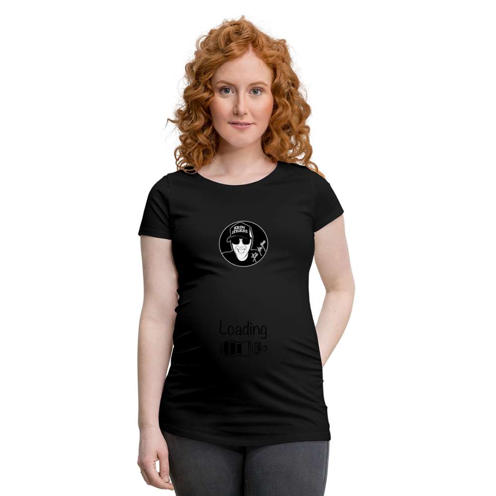 Boscho Kein Stress ® Frauen Schwangerschafts T-Shirt - Schwarz
