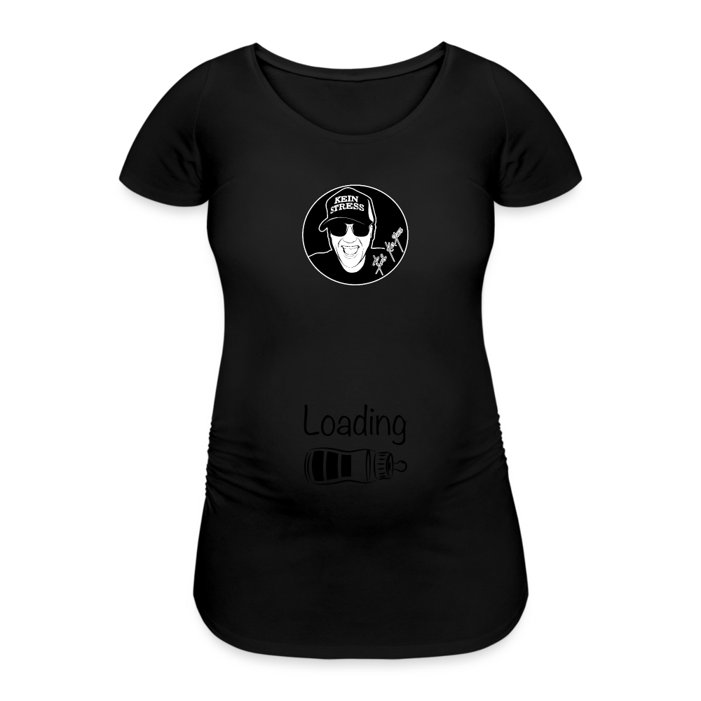 Boscho Kein Stress ® Frauen Schwangerschafts T-Shirt - Schwarz