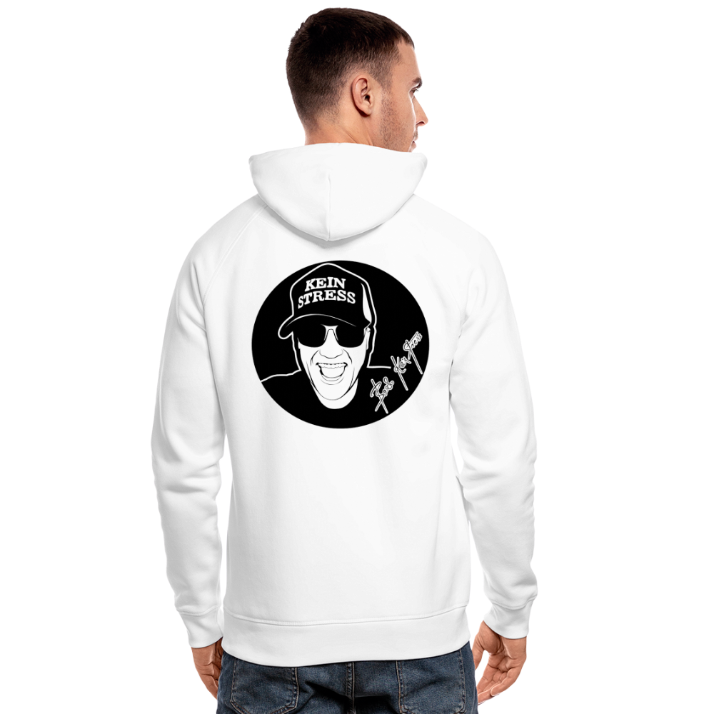 Boscho Kein Stress ® Unisex Bio-Hoodie - weiß
