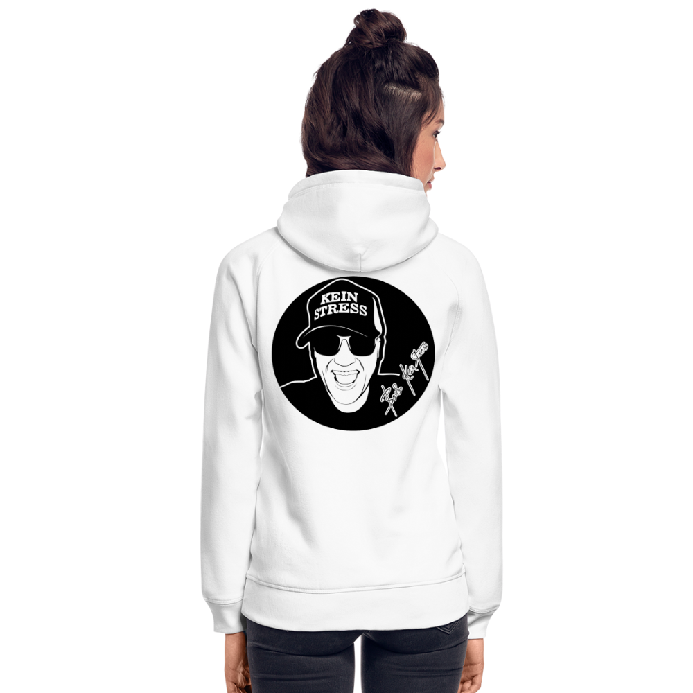 Boscho Kein Stress ® Unisex Bio-Hoodie - weiß