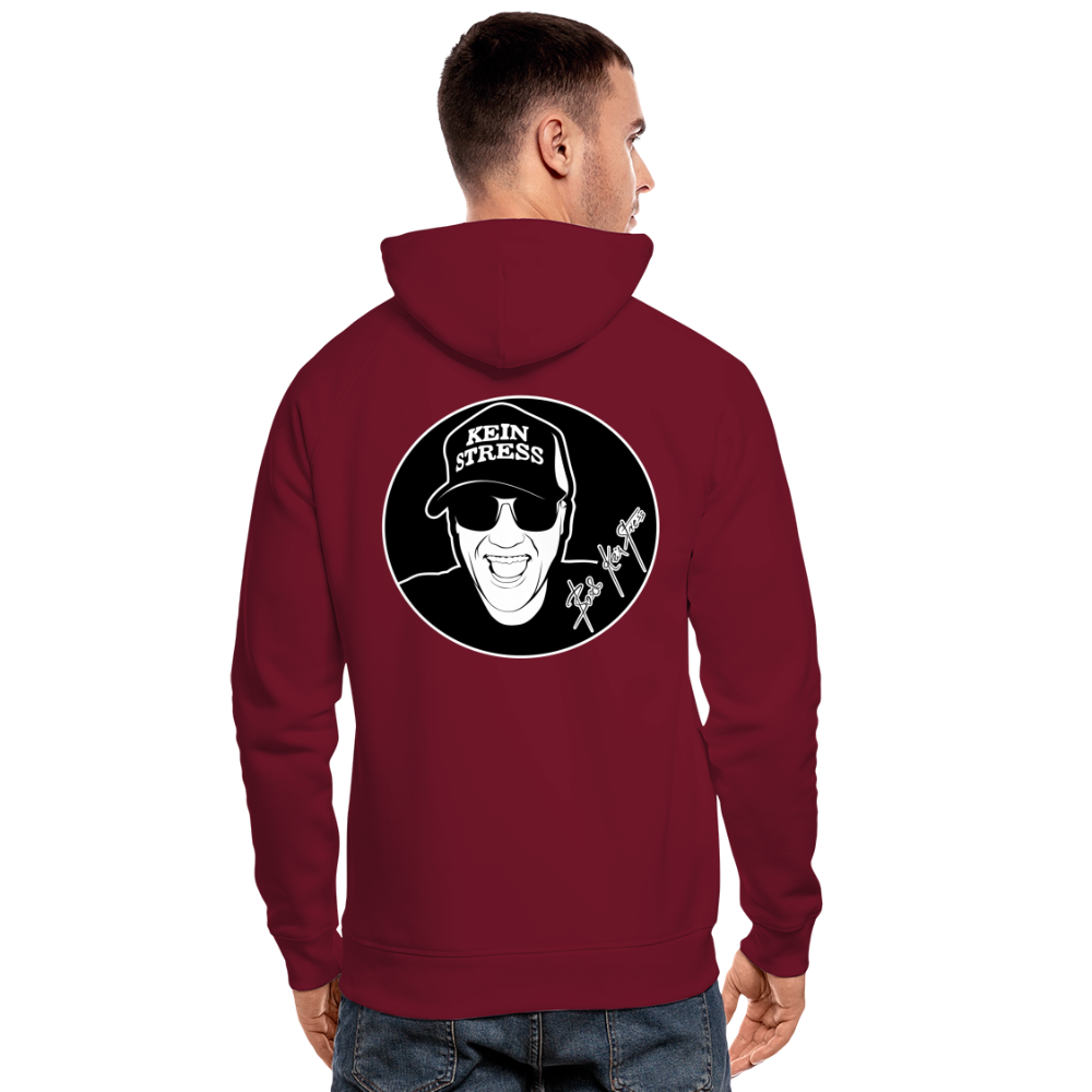 Boscho Kein Stress ® Unisex Bio-Hoodie - Burgunderrot