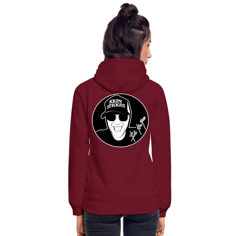 Boscho Kein Stress ® Unisex Bio-Hoodie - Burgunderrot