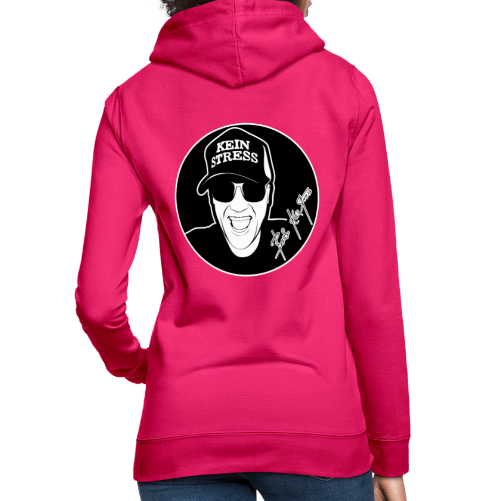 Boscho Kein Stress ® Frauen Hoodie - dunkles Pink
