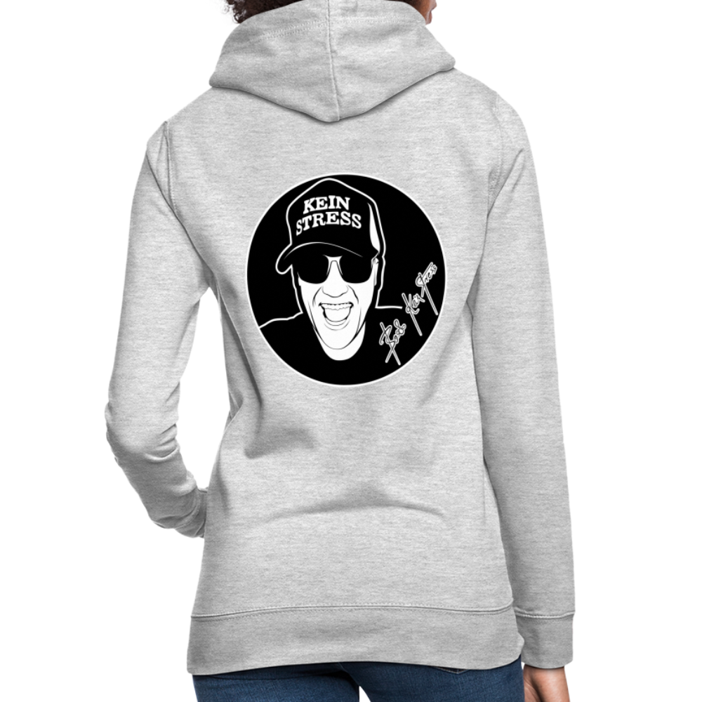 Boscho Kein Stress ® Frauen Hoodie - Hellgrau meliert
