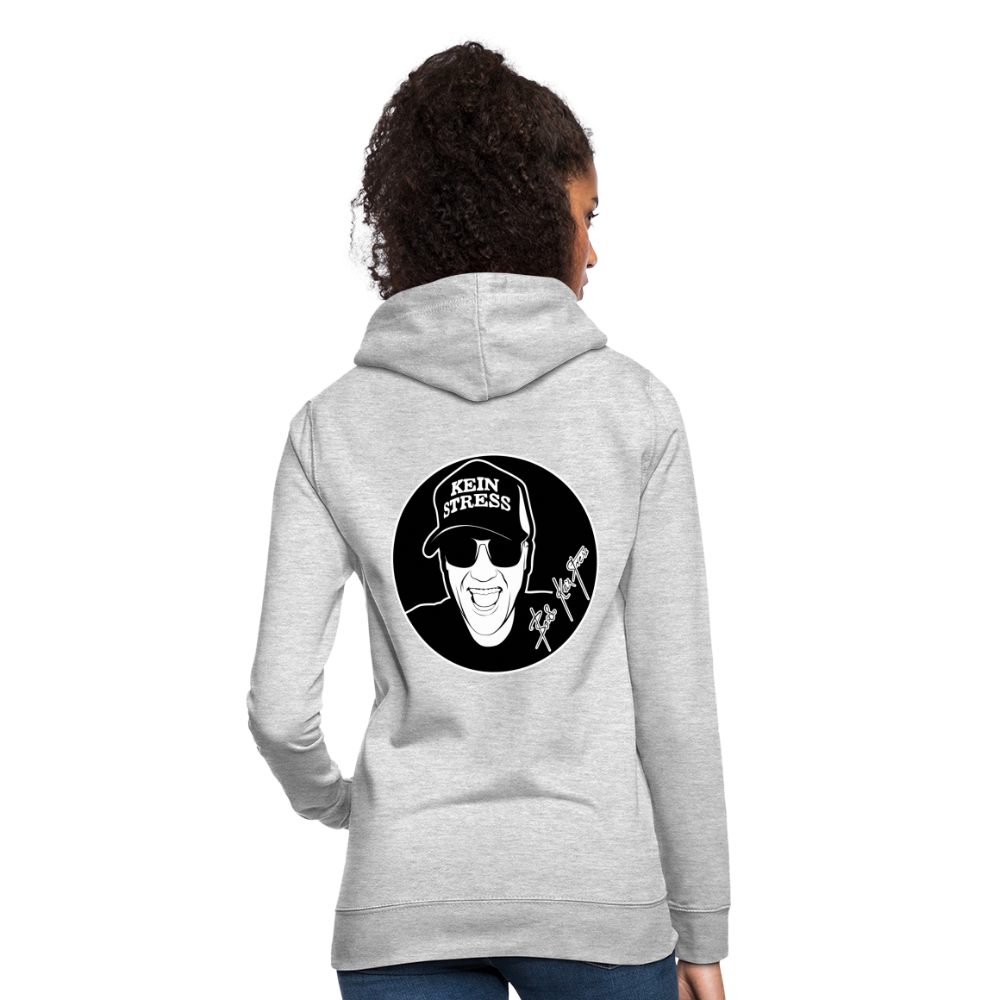 Boscho Kein Stress ® Frauen Hoodie - Hellgrau meliert