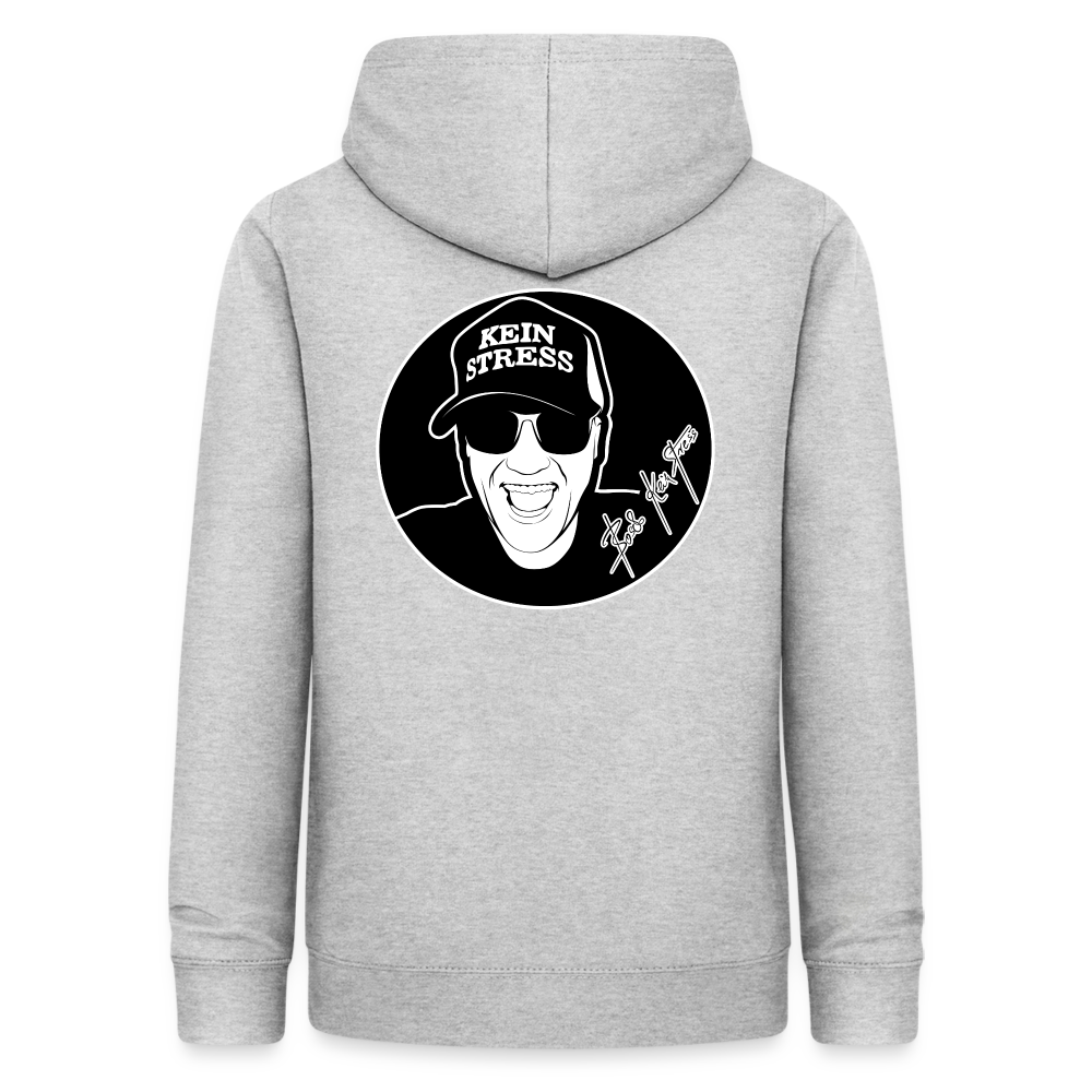 Boscho Kein Stress ® Frauen Hoodie - Hellgrau meliert