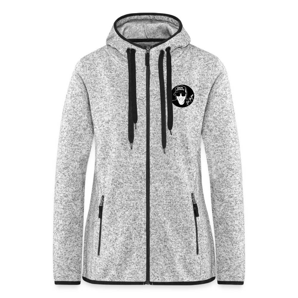 Boscho Kein Stress ® Frauen Kapuzen-Fleecejacke - Hellgrau meliert