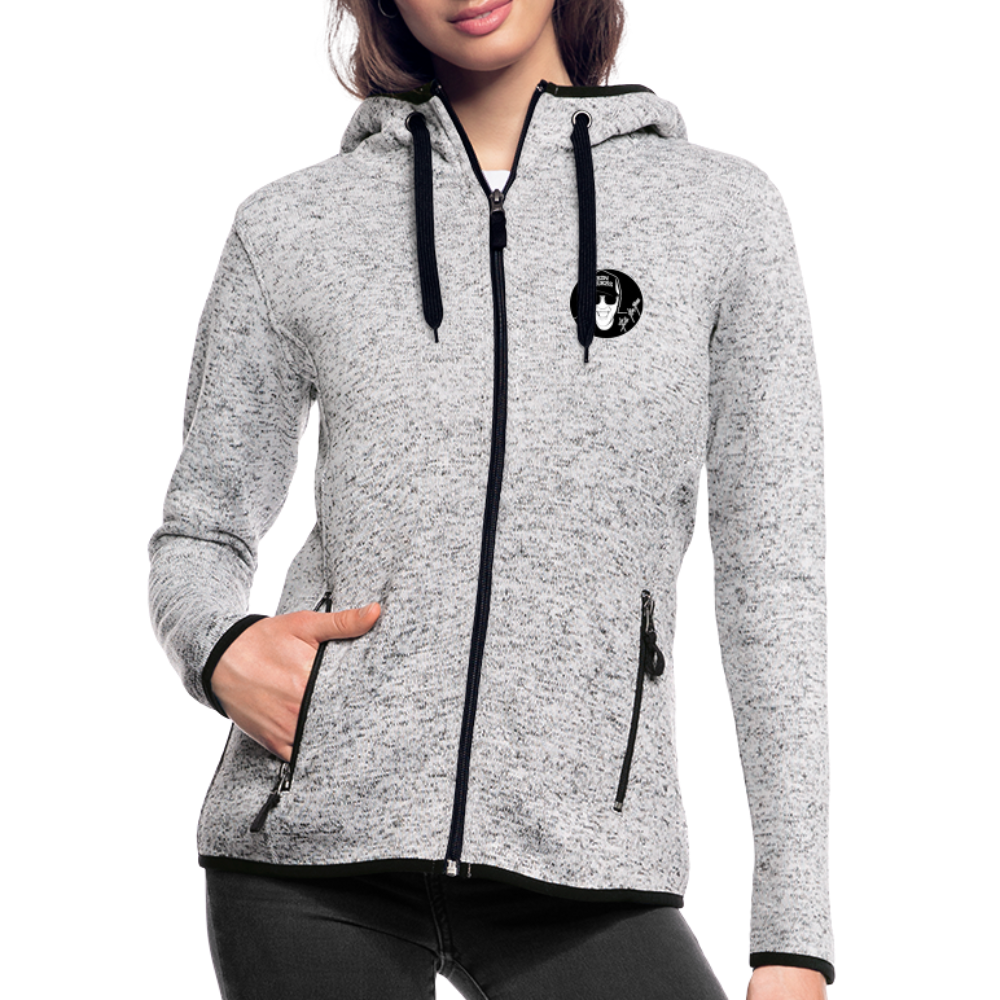 Boscho Kein Stress ® Frauen Kapuzen-Fleecejacke - Hellgrau meliert