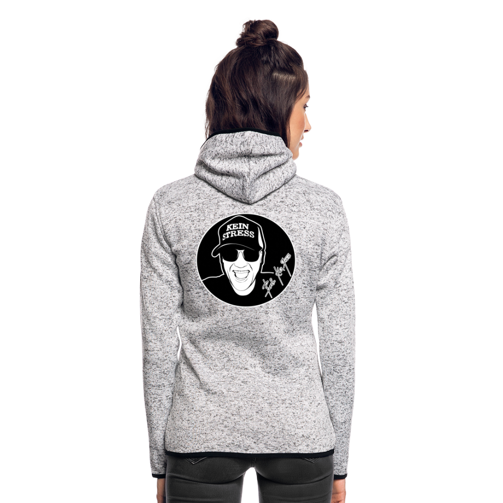 Boscho Kein Stress ® Frauen Kapuzen-Fleecejacke - Hellgrau meliert