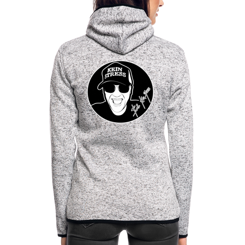 Boscho Kein Stress ® Frauen Kapuzen-Fleecejacke - Hellgrau meliert