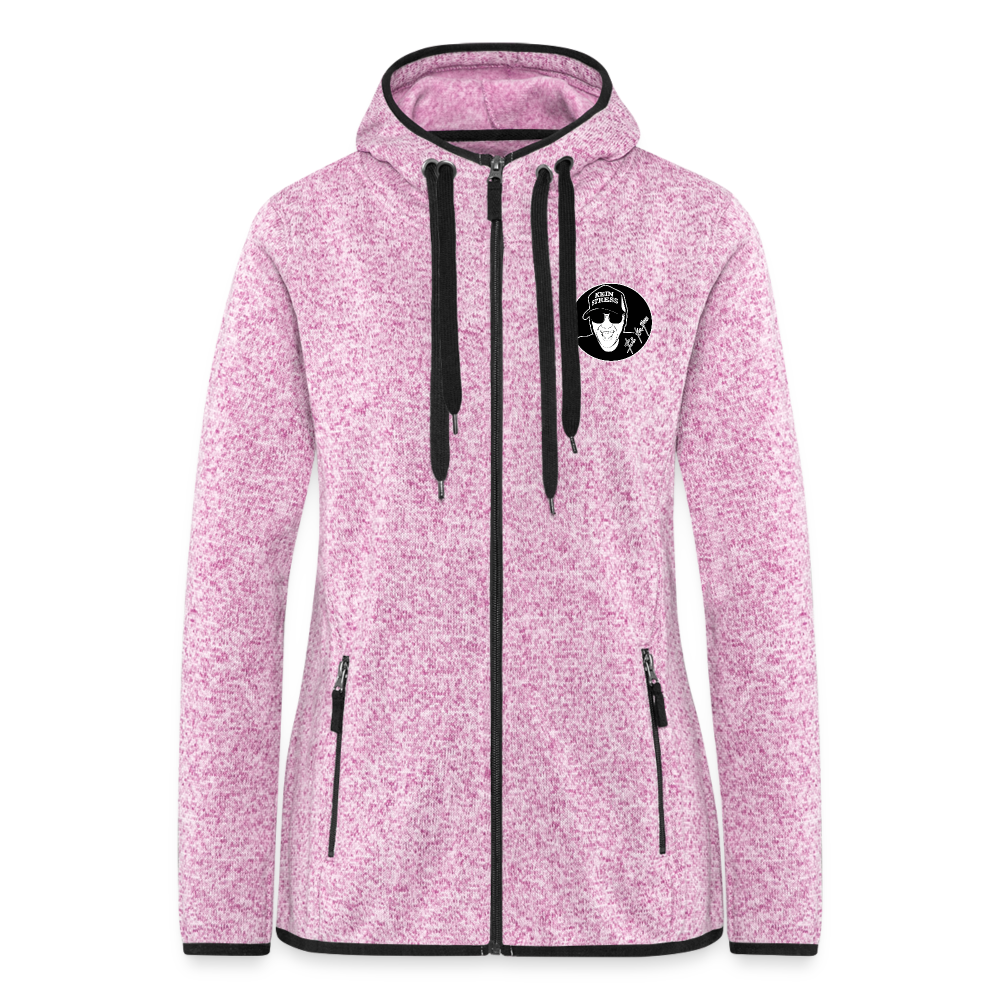 Boscho Kein Stress ® Frauen Kapuzen-Fleecejacke - Lila meliert