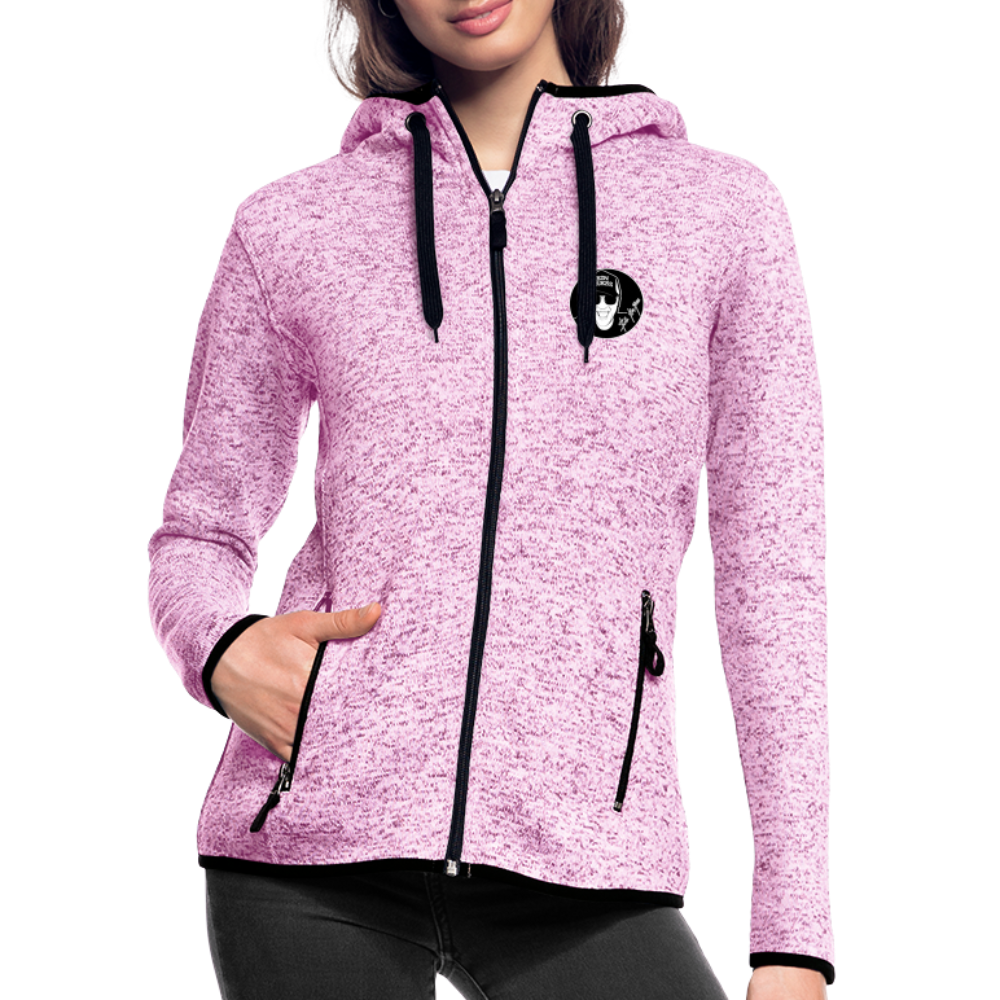 Boscho Kein Stress ® Frauen Kapuzen-Fleecejacke - Lila meliert
