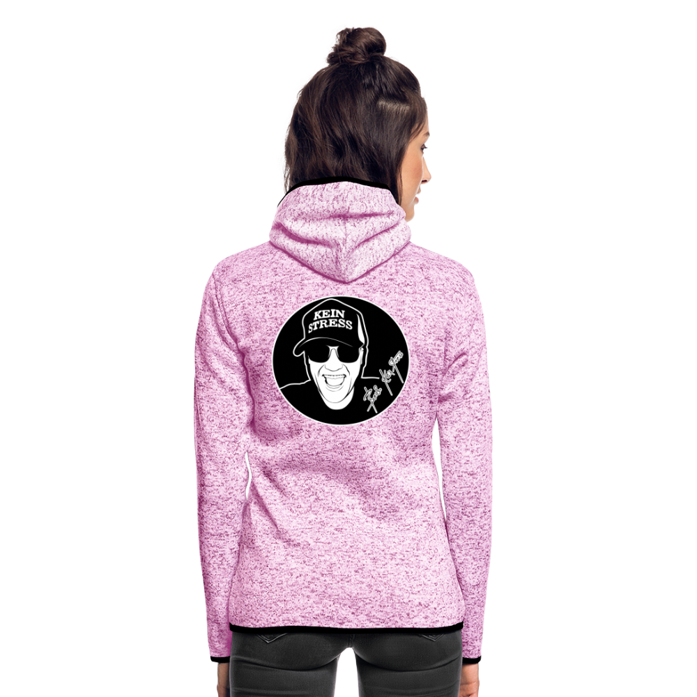 Boscho Kein Stress ® Frauen Kapuzen-Fleecejacke - Lila meliert