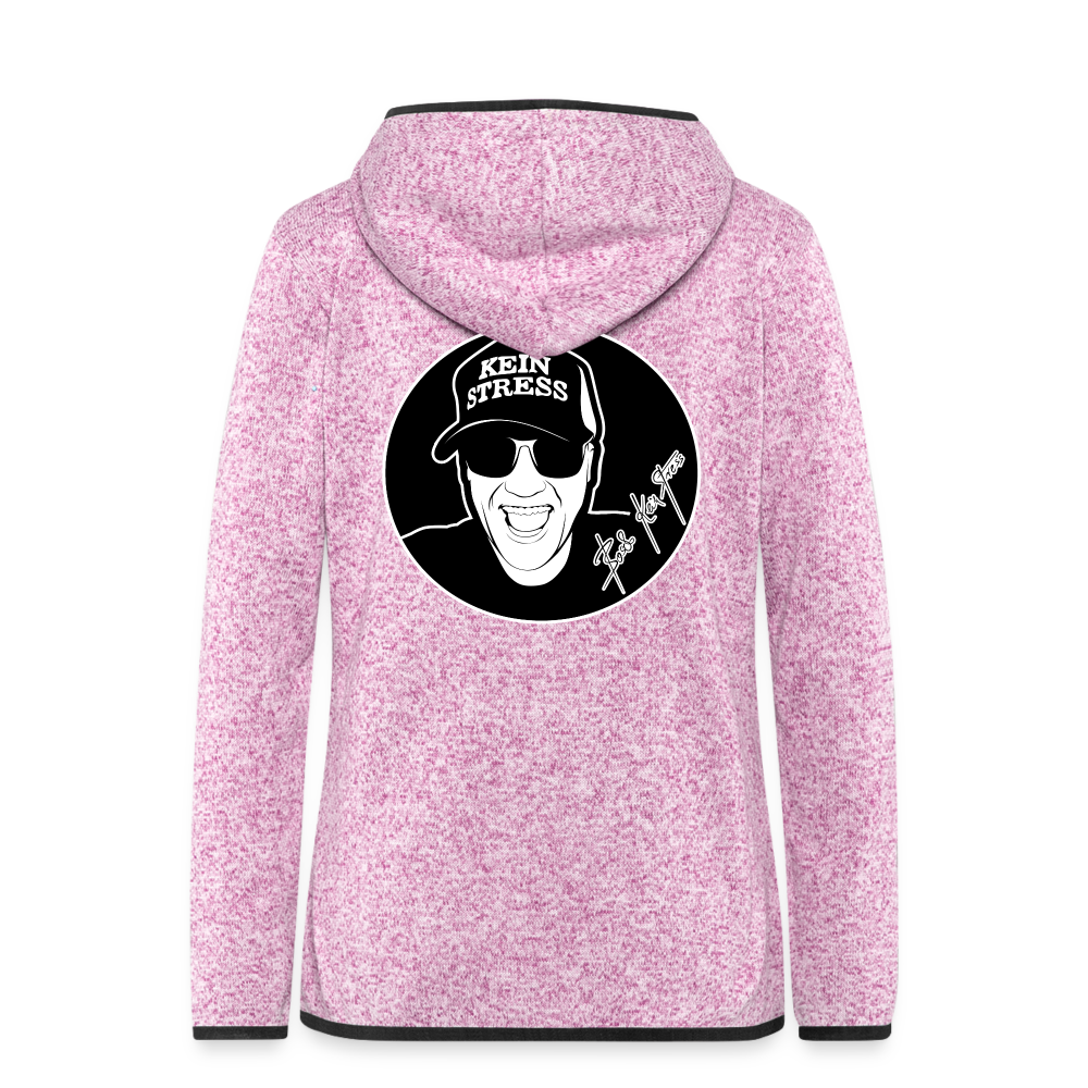 Boscho Kein Stress ® Frauen Kapuzen-Fleecejacke - Lila meliert