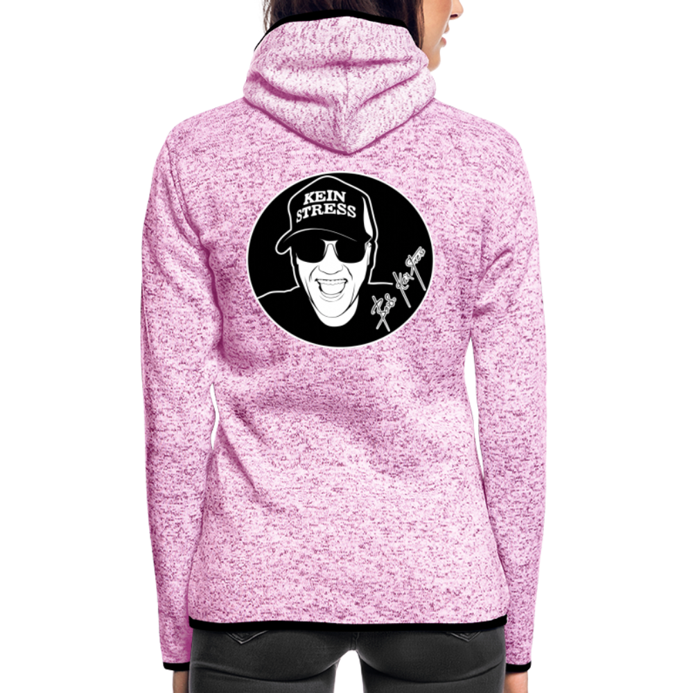 Boscho Kein Stress ® Frauen Kapuzen-Fleecejacke - Lila meliert