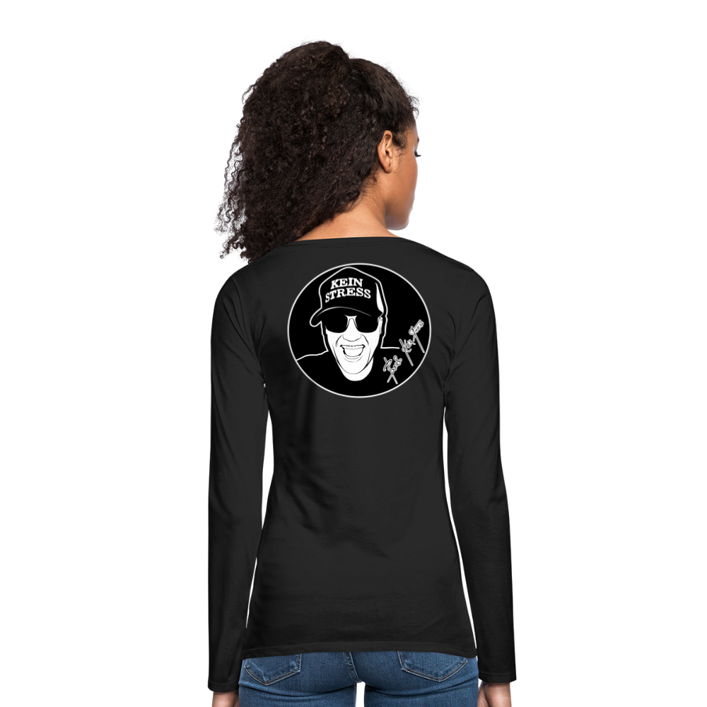 Boscho Kein Stress ® Frauen Premium Langarmshirt - Schwarz
